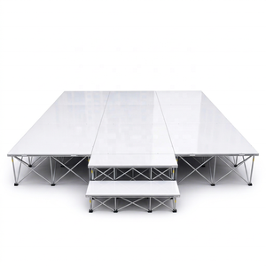 Plataforma de Escenario Plegable Ligera, Escenario Portátil de Aluminio para Uso en Interiores y Exteriores - Product Image 1