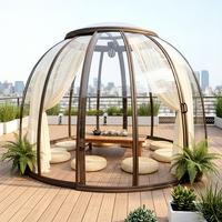 Dôme en polycarbonate rotatif de haute qualité, tente bulle, installation facile, design moderne pour café, restaurant, hôtel en plein air