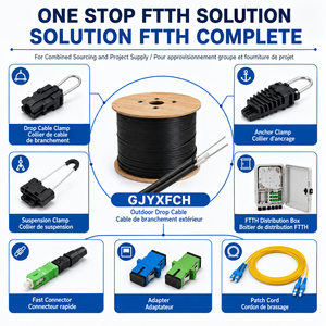 Câble de branchement FTTH extérieur GJYXFCH 1, 2 ou 4 fibres optiques pour projets de télécommunications - Product Image 6