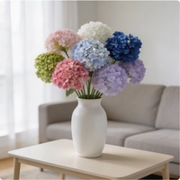 Fleur Artificielle 216 Pièces Grande Hortensia Unique en Tissu Brossé Haute Simulation Aspect Réaliste Décoration Mariage Maison