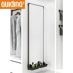 Framed Full Length Hang Mirror On Closet Door Pull-Out Moka Colour Full Length Mirror For Inside Wardrobe Door
