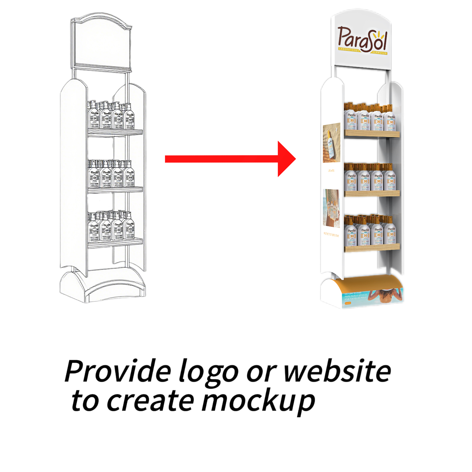 Apache Custom Metal Double-Side Skincare Display Stand for Beauty Store, Supermarket Shelves for Sunscreen,creams — view 4
