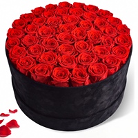 Boîte cadeau de fiançailles avec design floral de rose éternelle pour Noël, la fête des mères, la Saint-Valentin, un anniversaire, Pâques, Halloween, le Nouvel An