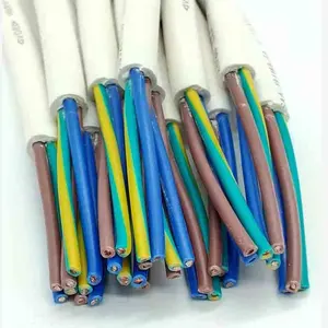 Câble gainé PVC isolé PVC cordons flexibles norme Européenne H03VV-F H03VVH2-F diamètre global 5.3-5.9mm2 2-3 conducteurs