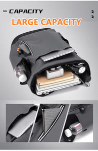 Mochila para Portátil Impermeable Personalizada, Multifuncional, con Carga USB, Bolsos de Hombro Inteligentes para Negocios, Mochila con Compartimento para Ordenador - Product Image 3