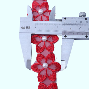 다양한 색상의 레이스 리본, 여성 속옷이나 파티 장식용 비즈 레이스 리본, 의류 액세서리 - Product Image 3