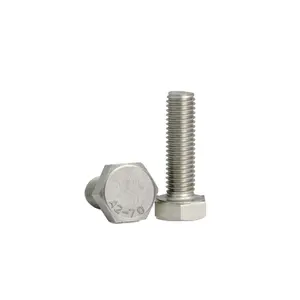 Hex bolt screw factory price customized wholesale high strength metric M6 M7 M8 M9 M15 M17 M20 304 316 stainless steel hex bolt