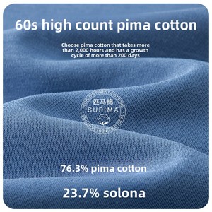 Camiseta blanca fresca de gama alta para hombre 60 unidades {60 unidades para algodón Pima} de manga corta 100% productos cuidadosamente seleccionados Supima - Product Image 2