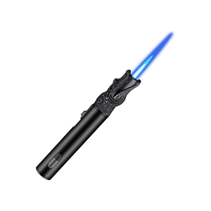 Briquet torche créatif en métal à gaz butane coupe-vent pour camping, barbecue, cadeaux promotionnels - Écologique, durable, sûr et portable - Product Image 1