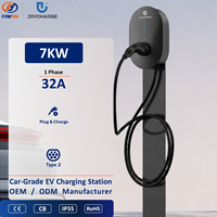 Nouvelle borne de recharge murale pour véhicules électriques 7 kW Type 2 32A Plug and Play, station de charge IP55 pour usage résidentiel