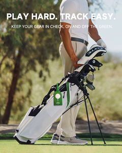 Étiquette de sac de golf en cuir microfibre MiLi avec MiTag <span class=keywords><strong>Duo</strong></span> intégré, compatible avec Apple et <span class=keywords><strong>Google</strong></span> Find, traceur intelligent anti-perte pour sac de golf - Product Image 6