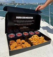 Boîtes à emporter en papier biodégradable personnalisées pour crêpes, gaufres, pâtisseries, churros, beignets, avec des gobelets à sauce et un plateau