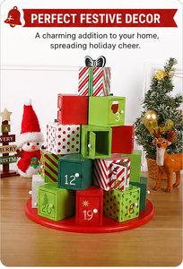 Stackable Tree Shaped Christmas Advent Calendar <b>Box</b> Rigid Cardboard <b>Empty</b> Mystery Blind <b>Box</b> <b>for</b> Surprise Holiday <b>Gift</b> Wholesale - Product Image 4