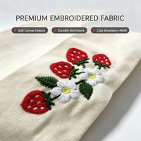 Ruban de luxe brodé simple face à motifs floraux mignons en polyester/coton de Shandong pour la décoration intérieure, les vêtements et les sacs