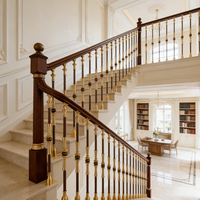 Ventes d'usine : Spindles de balcon et rampes d'escalier en alliage aluminium-magnésium de haute qualité pour la décoration intérieure de villas et appartements