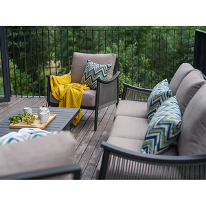 Ensemble <span class=keywords><strong>de</strong></span> meubles en corde tressée moderne pour l'extérieur, résistant aux intempéries, durable, <span class=keywords><strong>canapé</strong></span> <span class=keywords><strong>de</strong></span> luxe pour hôtel, <span class=keywords><strong>jardin</strong></span>, terrasse, cour - Product Image 5