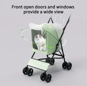 <span class=keywords><strong>Poussette</strong></span> pliable compacte et légère JXB <span class=keywords><strong>pour</strong></span> animaux de compagnie, transporteur <span class=keywords><strong>pour</strong></span> chiens et chats avec quatre roues universelles <span class=keywords><strong>pour</strong></span> les voyages et les promenades - Product Image 5