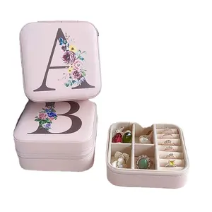 Birthday gift for girls teenage daughters and granddaughters Mini Travel Alphabet Jewelry storage Box Jewelry box
