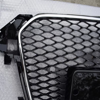 En stock aux États-Unis, livraison rapide, calandre avant en ABS style RS4, maille argentée, pour Audi A4 S4 B8.5 2013-2016