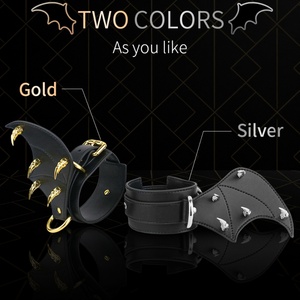 Hot-Selling <b>Sexy</b> Bondage Gear Gothic Studded Leather Handcuff & Ankle Cuff <b>Set</b> Adjustable BDSM Restraints for Couples - Product Image 4