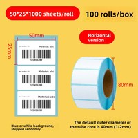 Étiquettes de code-barres autocollantes thermiques directes imperméables personnalisées en couleur express 70x40-70x60 pour l'emballage papier