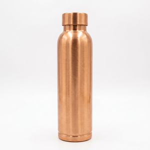 Bouteille d'eau portable en cuivre pur, anti-fuite, pour les voyages, le bureau, la maison et le camping en plein air - Cadeau écologique - Product Image 1
