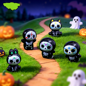 Nouvelle figurine miniature fantôme mignon du Jour des Morts - Décoration DIY pour micro-paysage, ornement de tableau de bord de voiture miniature, en vrac - Product Image 2