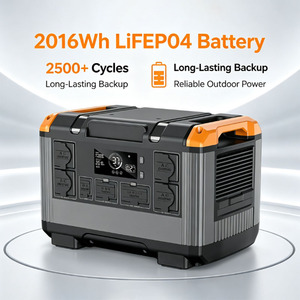 Station d'alimentation portable 2400W 2016Wh, générateur solaire avec UPS et panneaux solaires MPPT pour la sauvegarde à domicile - Product Image 1