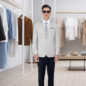 MTM abito monopetto <span class=keywords><strong>su</strong></span> <span class=keywords><strong>misura</strong></span> con pantaloni a bottone in poliestere traspirante per adulti - Product Image 2