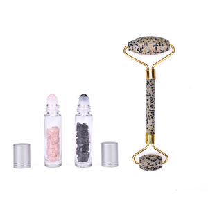 нефритовый роликовый массажер для лица <span class=keywords><strong>I</strong></span> Многоцветный драгоценный камень уход за лицом ролик с кристаллическим роликом бутылка - Product Image 4