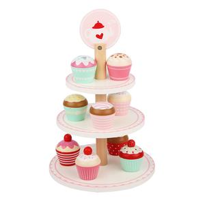 Maison pour enfants en bois à trois couches support à gâteau cuisine maison après-midi thé crème glacée crème glacée Dessert jouets - Product Image 1