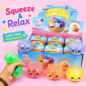 Cute Glitter Bao Bun Squeeze Toy Light <b>Squishy</b> Dumplings TPR Stress Ball Unisex 14+ Years Stress Relief Sensory Play Fidget Toy - Product Image 4