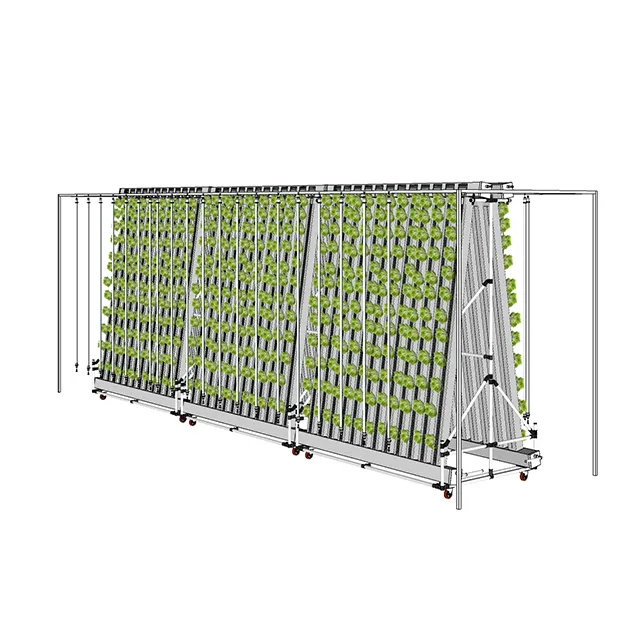 Maximum output fast growing automated hydroponics system double zip system with LED growing light for growing fresh vegetables