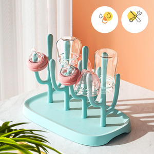 Support de vidange de bouteille de bébé en forme de Cactus personnalisé voyage Portable de qualité alimentaire PP matériel de séchage de bouteille de lait - Product Image 2