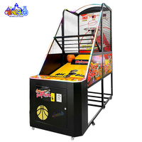 Machine d'arcade de basket-ball à monnayeur avec éclairage LED, machine de jeu de tir de rue pour centre de jeux
