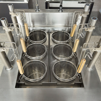 Cuisinière à nouilles électrique industrielle RKMF-PS266B à six bacs en acier inoxydable
