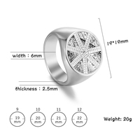 Bague en acier inoxydable 316, l'Oracle des dominos, pour la divination et la prédiction du futur, bijoux amulette R106