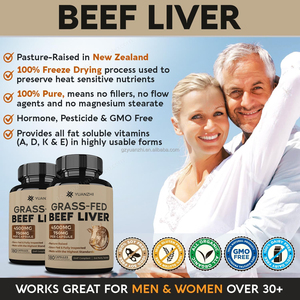 Capsule di Fegato di Manzo Alimentato a Erba Essiccato con Ferro Naturale Vitamina A <span class=keywords><strong>B12</strong></span> <span class=keywords><strong>Integratore</strong></span> Energetico - Product Image 4