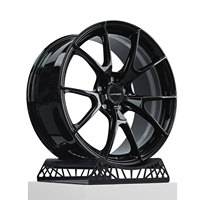 Rines de Aleación Maiersu Negros Brillantes Forjados de 17 18 19 20 26 Pulgadas 5x120 5x114.3 Multirradio de 1 Pieza para BMW M3 M4 Tesla Mustang