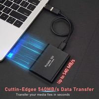 Unidad de Estado Sólido Negra, SATA USB 3.0, hasta 1 TB, 2 TB, 4 TB, 8 TB, Disco Duro Externo PSSD para Computadora Portátil