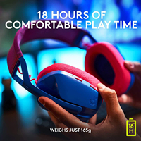 Auriculares para Juegos Logitech G435 LIGHTSPEED de 165 g, Micrófono Dual Beamforming de 40 mm, Batería de 18 Horas para PC, PS5, Switch