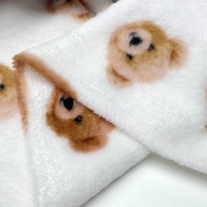 Soft <strong>Teddy</strong> <strong>Bear</strong> 100 Polyester Knitted Custom Printing 210gsm <strong>Double</strong> Flannel Fleece Fabric for Baby - Product Image 3
