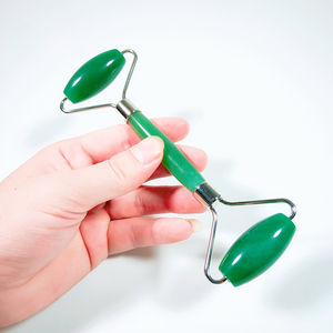 Roller Facial de Jade <span class=keywords><strong>100</strong></span>% Natural Crafts 2026, Massageador de Dupla Face em Aventurina Verde - Product Image 5