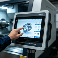 Machine de fraisage verticale CNC VF600 haute vitesse avec système de refroidissement pour la production en série de pièces automobiles