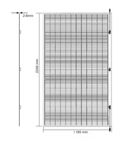 Panneau solaire flexible N-Type TOPCon 520W-535W sans cadre, léger, mono MWT, demi-cellule, certifié, double vitrage, module solaire OEM