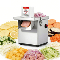 Commerciële groente- en fruit snijmachine met motor 200W 220V, 5 snijgroottes, laag geluidsniveau, voor aardappelverwerking en cateringbedrijven
