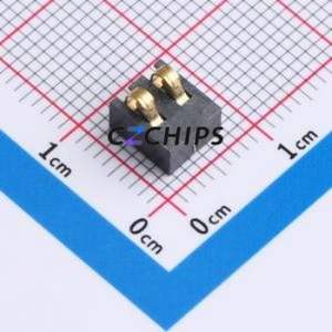 GT-BTP30002-0350B-019B Blade/Spring Contact Battery Connector SMD,P=3mm Connector Spring Contact Type 3mm 2P Vertical Mount - Product Image 1