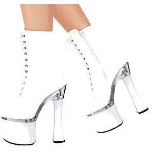 <span class=keywords><strong>Stivali</strong></span> alla Caviglia con <span class=keywords><strong>Tacco</strong></span> Alto e Plateau da 18cm, Sexy e alla Moda, per Autunno e Inverno, Scarpe Bianche con Suola Spessa per Donna - Product Image 1