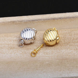 Accesorios de Plata S925 para Collar y Pulsera de Perlas, Cierre de Botón con Hebilla Diagonal 5650, Fornituras y Componentes de Joyería - Product Image 1