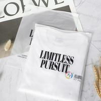 Emballage de curseur de fermeture à glissière en poly écologique personnalisé sac coulissant ziplock transparent givré pour vêtements